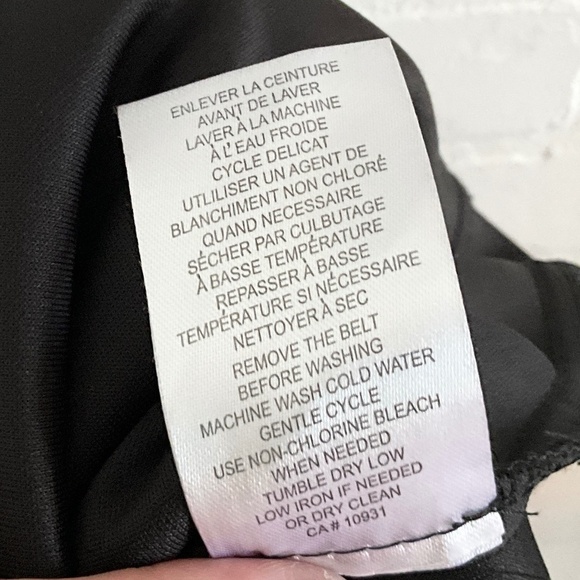 Vintage Laura Peplum dress Polka dot Belted Round neck Black White Pleated Sz 14 - Picture 10 of 11